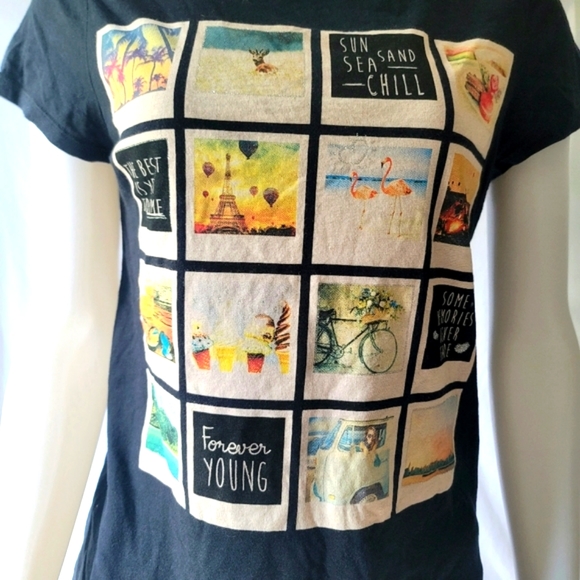 i jeans by Buffalo Graphics Print Short Sleeve T-Shirt Size S - Picture 2 of 11